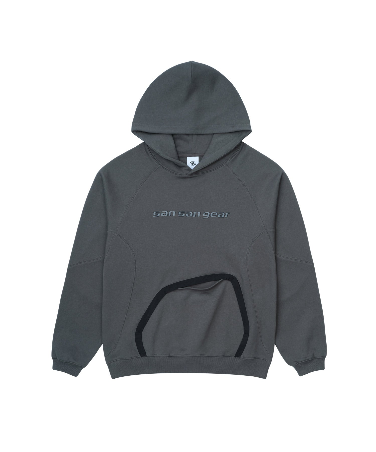 San San Gear - Nylon Pocket Hoodie (Charcoal) product image 4 | TRAB K-Fashion Australia