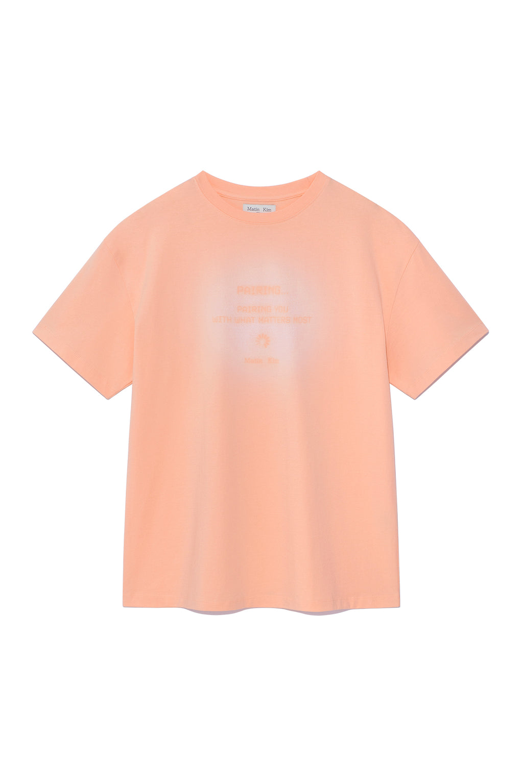 Matin Kim - Pairing Logo Printing Top (Peach) product image 1 | TRAB K-Fashion Australia