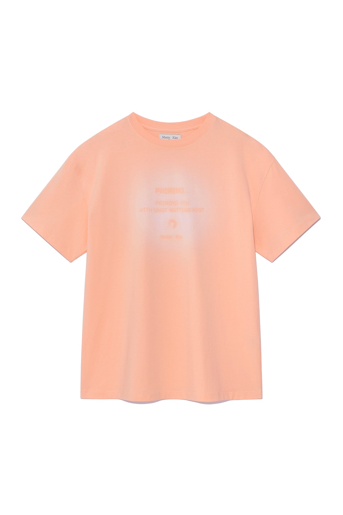 Matin Kim - Pairing Logo Printing Top (Peach) product image 1 | TRAB K-Fashion Australia