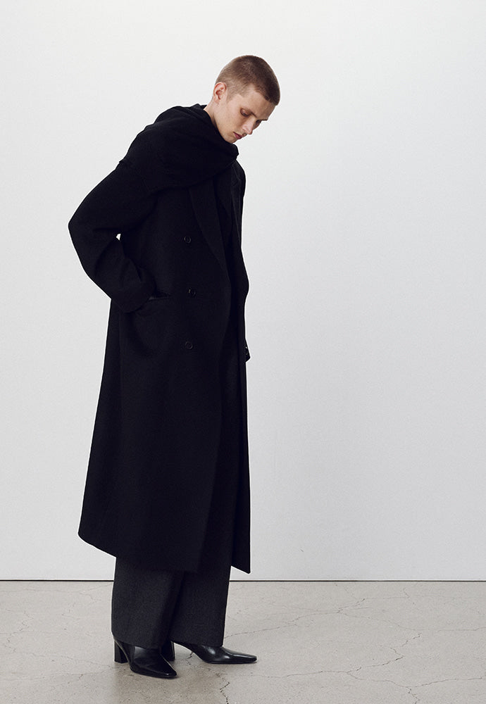 Tonywack - Wool And Cashmere Extra-Long Coat (Black) product image 2 | TRAB K-Fashion Australia