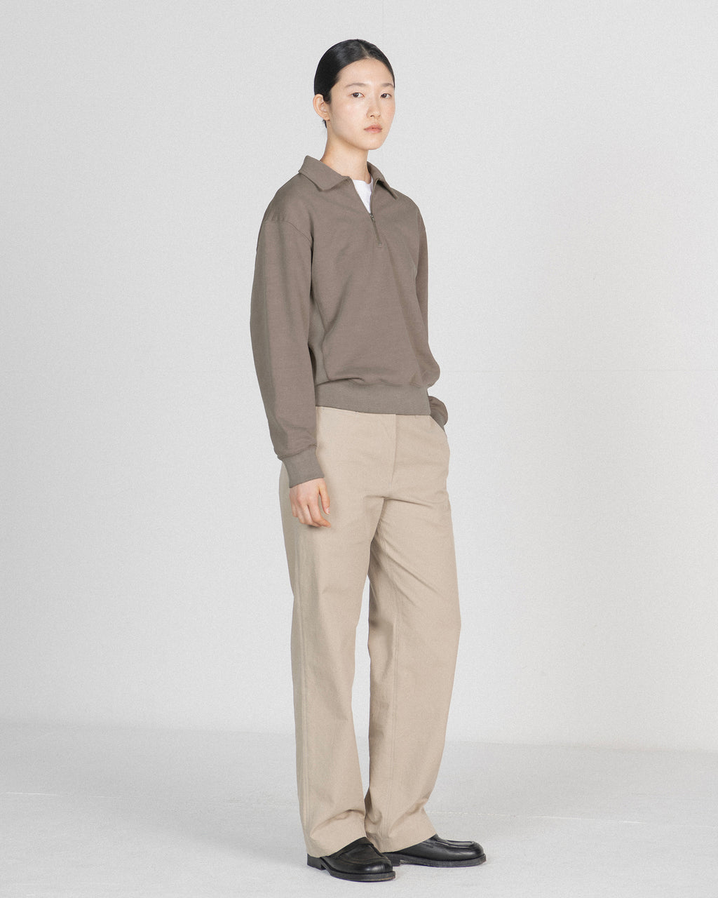 Brownyard - Washed Sweat Half Zip Up (Mocha) product image 3 | TRAB K-Fashion Australia