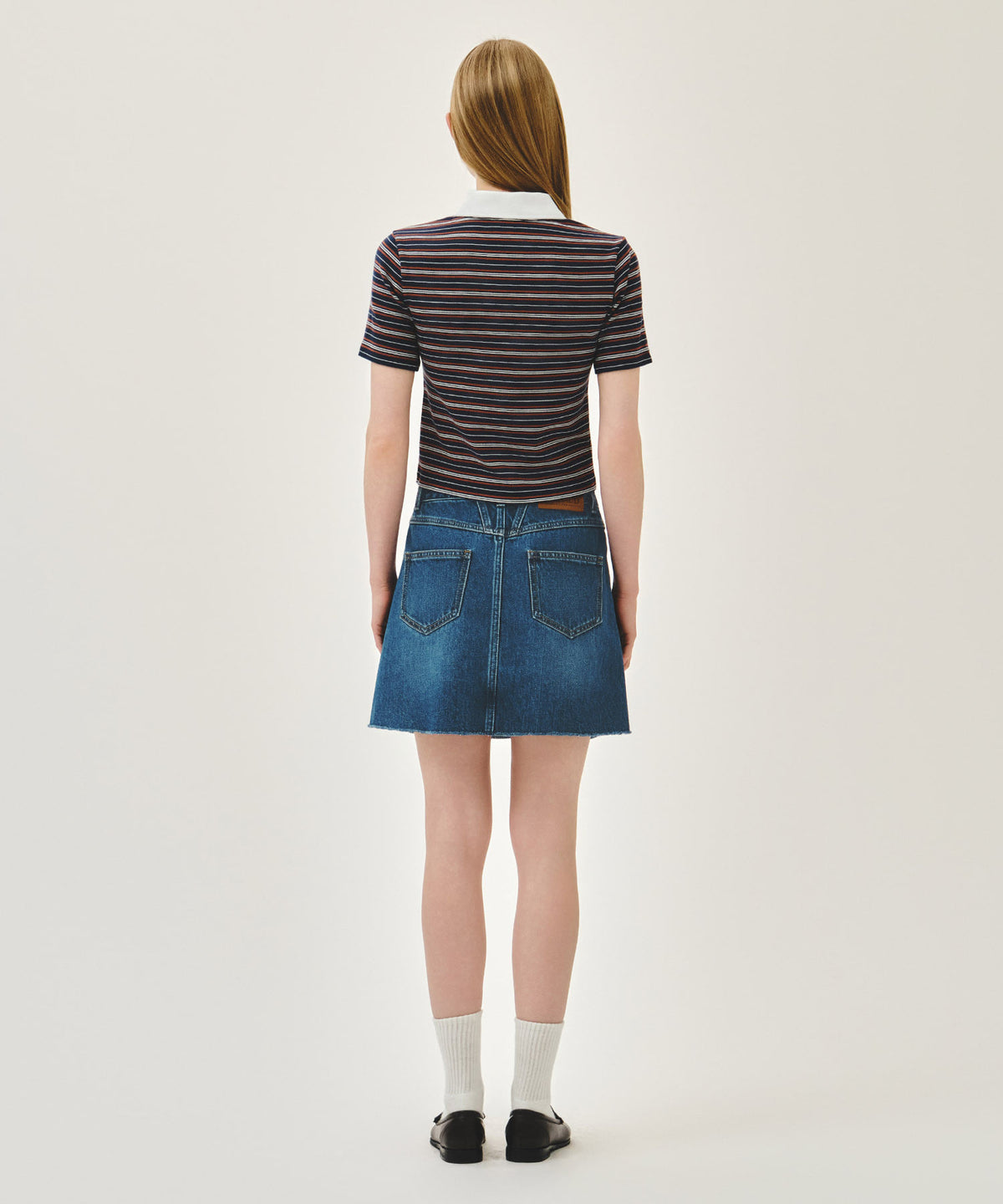 Marithe & Francois Girbaud - Raw Edge Denim Mini Skirt (Blue) product image 5 | TRAB K-Fashion Australia