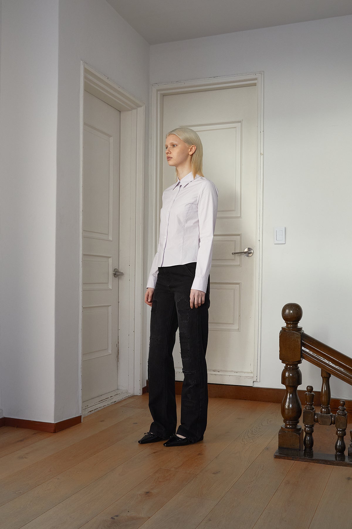 Matin Kim - Back Button Point Shirt (Lilac) product image 8 | TRAB K-Fashion Australia