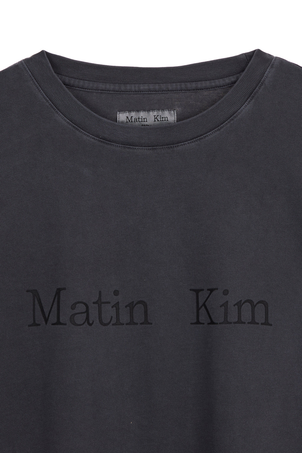 Matin Kim - Pigment Logo Top (Dark Grey) product image 3 | TRAB K-Fashion Australia
