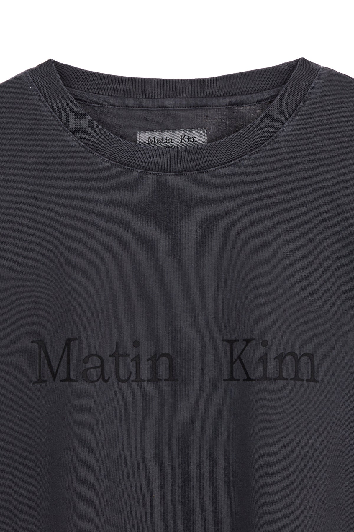 Matin Kim - Pigment Logo Top (Dark Grey) product image 3 | TRAB K-Fashion Australia