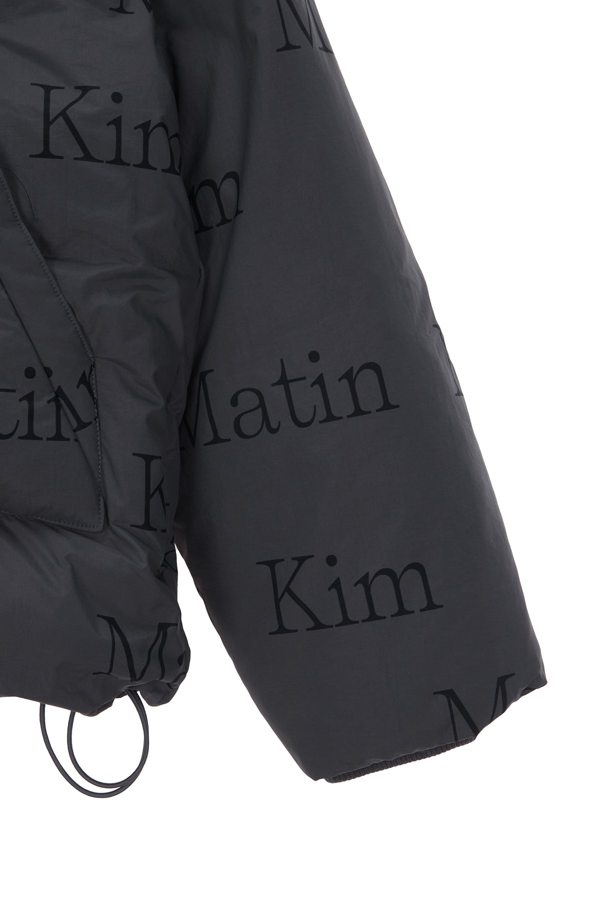 Matin Kim - Matin Pattern Hood Down Jumper (Charcoal) product image 4 | TRAB K-Fashion Australia