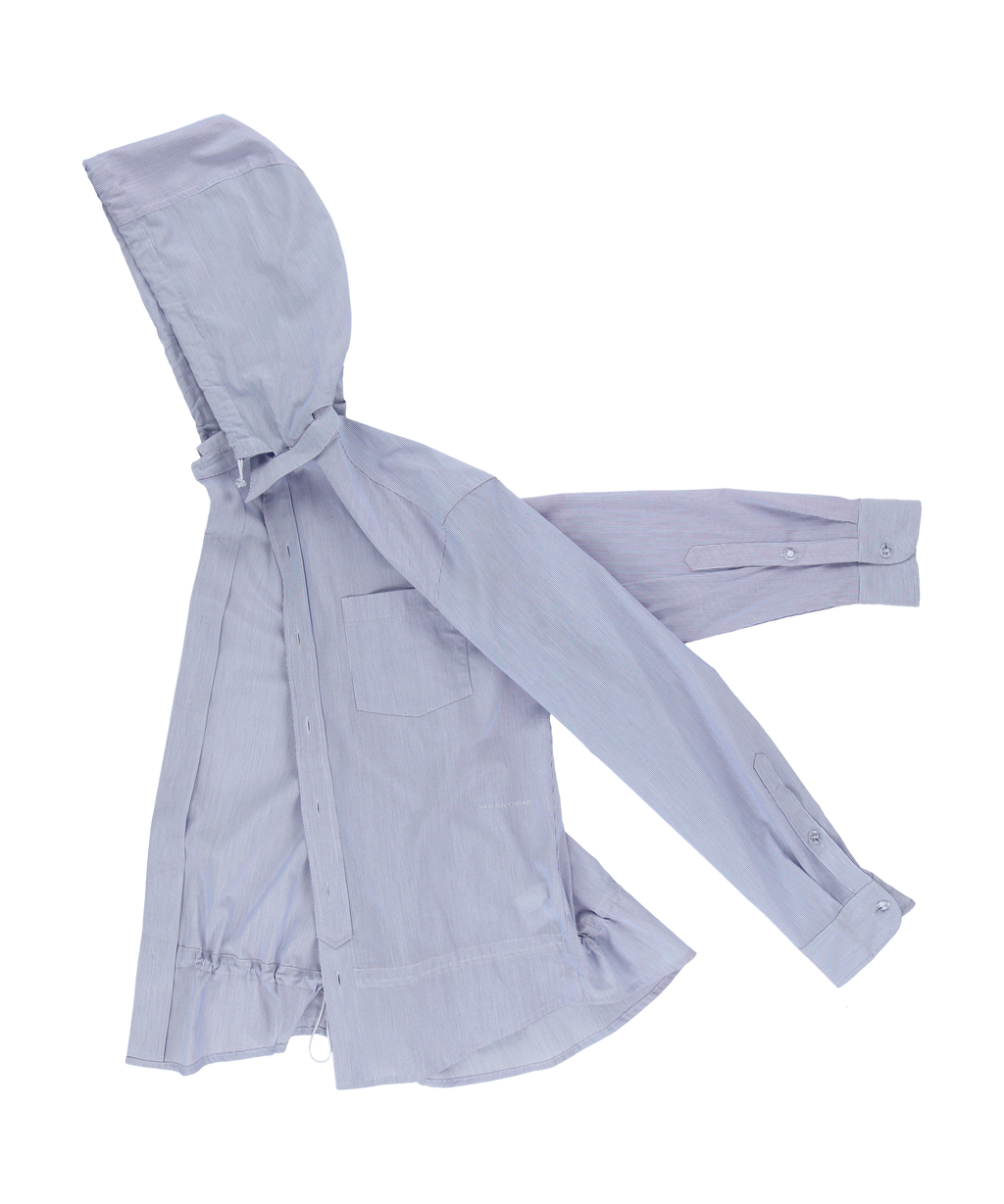 San San Gear - Stripe Hood Shirts (Blue) product image 7 | TRAB K-Fashion Australia