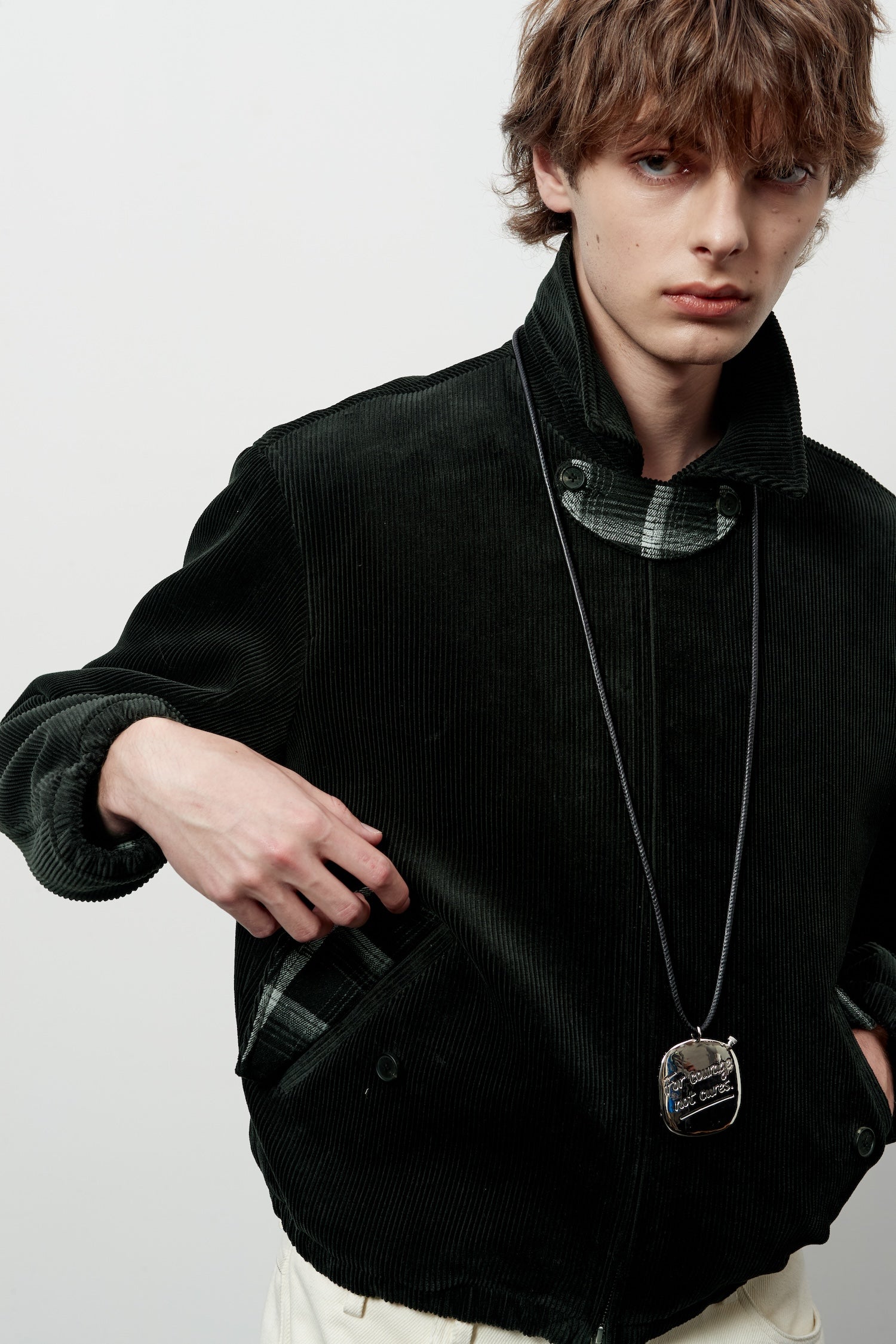 STU - Strap Corduroy Jacket (Black) product image 10 | TRAB K-Fashion Australia