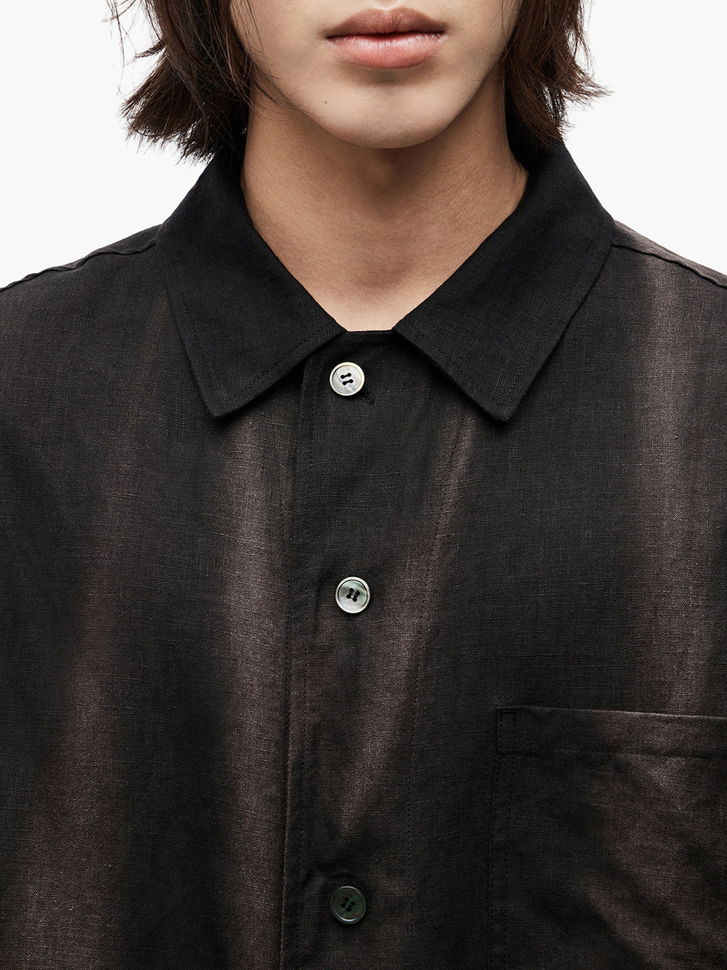 Jiyong Kim - Sun-Bleached Strap Shirt (Black) product image 10 | TRAB K-Fashion Australia