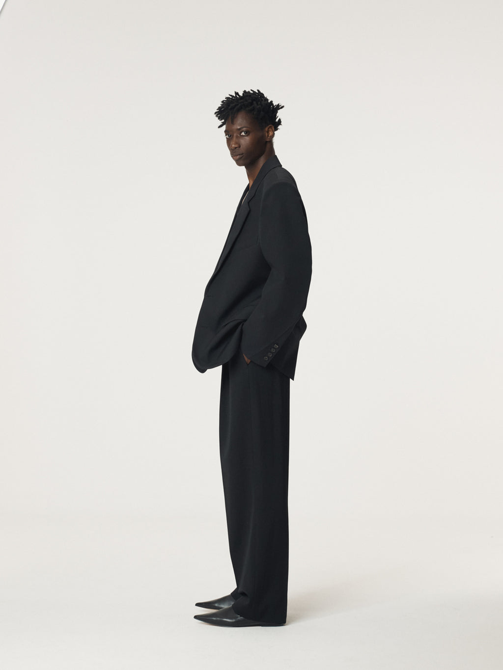 Recto - Structured Wool Blend Single Jacket (Black) product image 3 | TRAB K-Fashion Australia