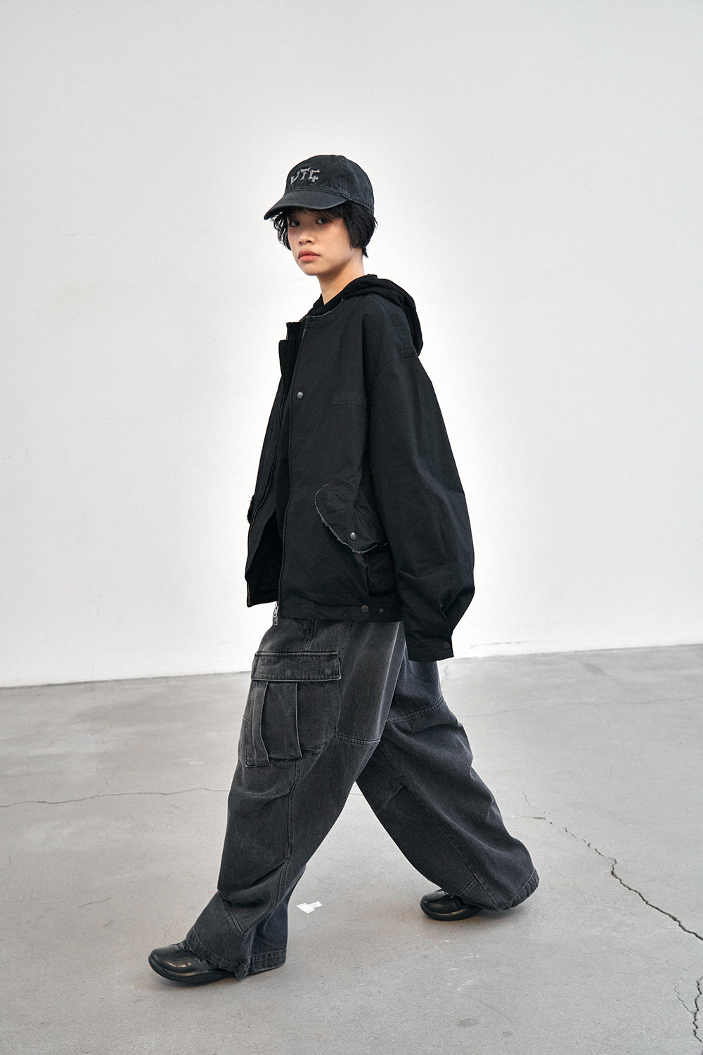 Hatchingroom - Bone VTG Cap Washed (Black) product image 8 | TRAB K-Fashion Australia