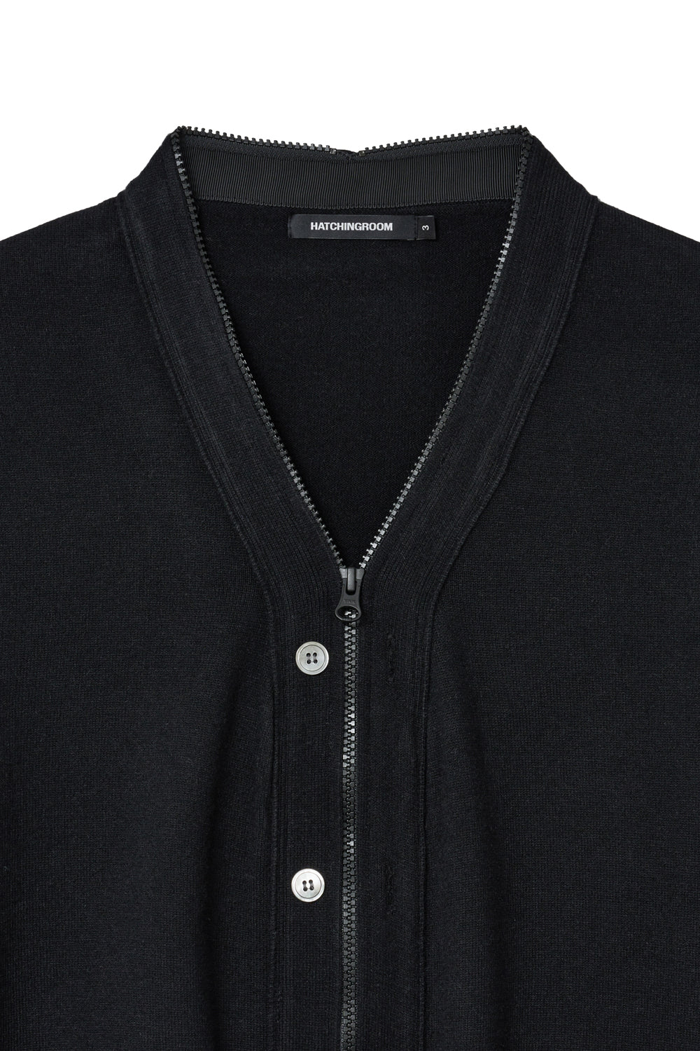 Hatchingroom - Zip Cardigan (Black) product image 3 | TRAB K-Fashion Australia