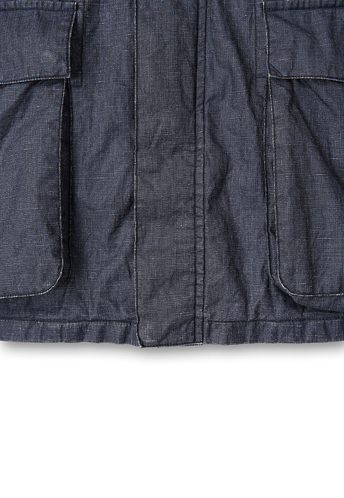 Art if acts - Linen Rain Parka (Navy) product image 15 | TRAB K-Fashion Australia