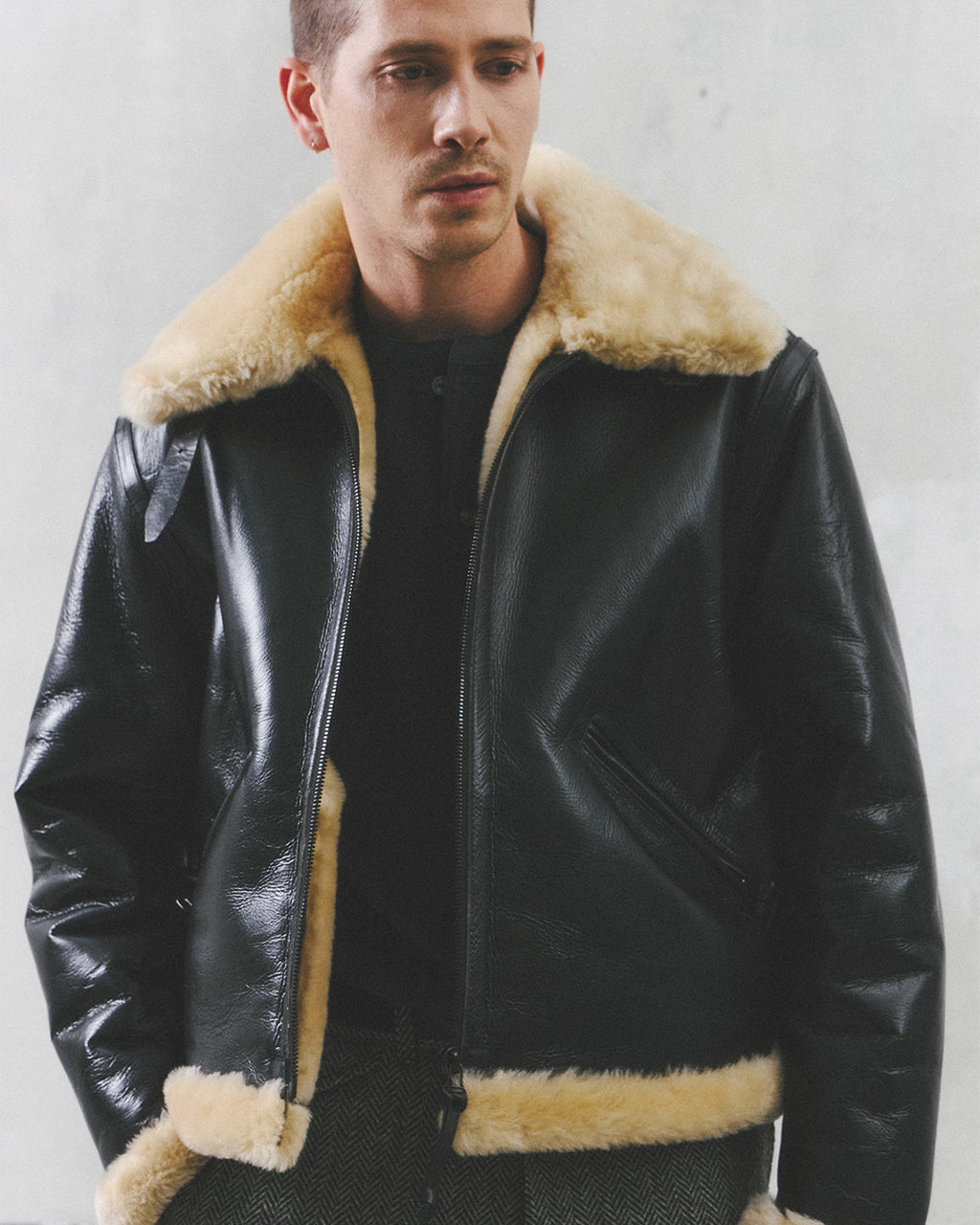 Eastlogue - Aviator Shearling Mouton Parka (Black) product image 6 | TRAB K-Fashion Australia