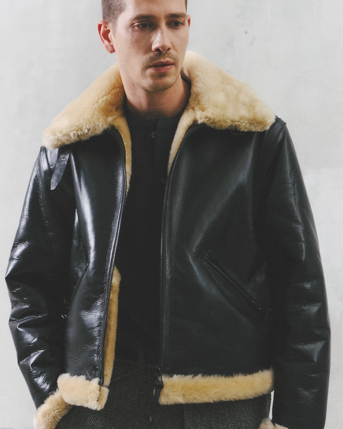 Eastlogue - Aviator Shearling Mouton Parka (Black) product image 6 | TRAB K-Fashion Australia