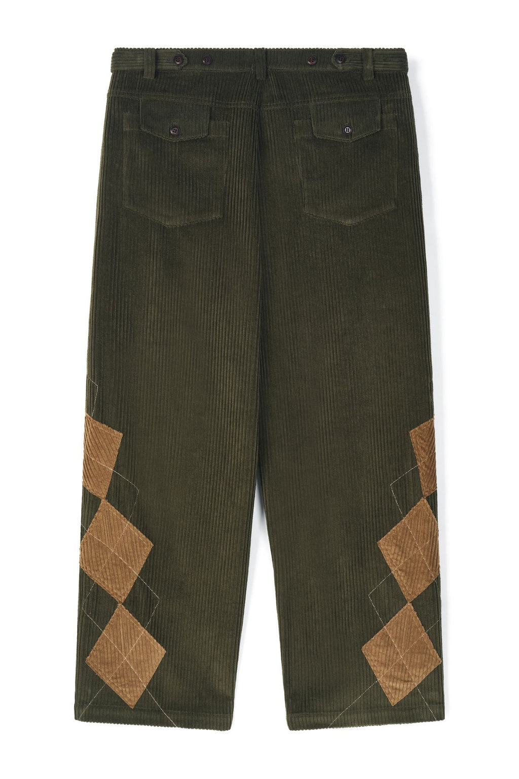 Ioedle - Argyle Kite Stem Corduroy Pants (Olive) product image 3 | TRAB K-Fashion Australia