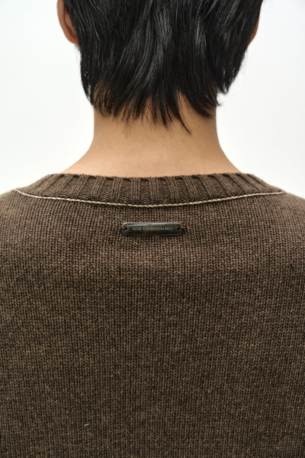 Andersson Bell - Shirt Layered Cardigan (Melange Brown) product image 6 | TRAB K-Fashion Australia