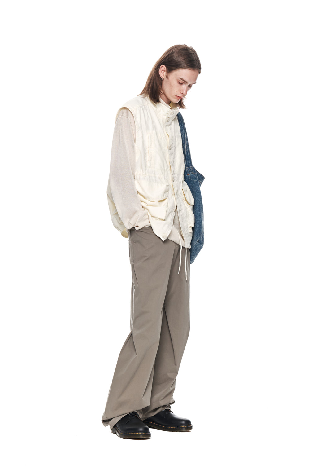 Matin Kim - Nylon Fishing Vest (Light Yellow) product image 8 | TRAB K-Fashion Australia