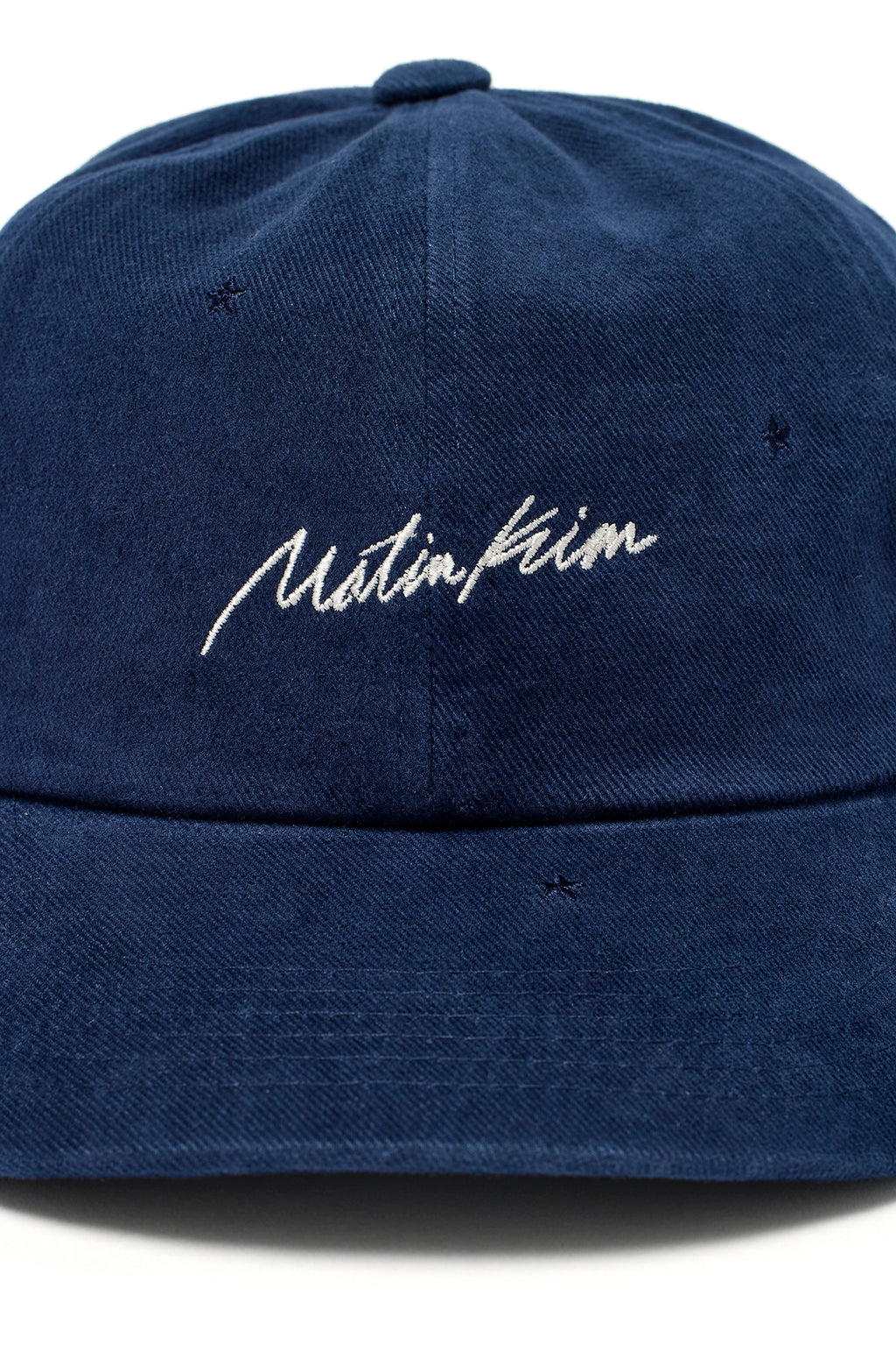 Matin Kim - Cursive Star Embroidery Ball Cap (Navy) product image 4 | TRAB K-Fashion Australia