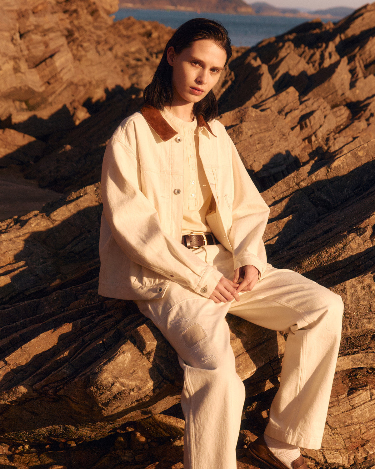 Eastlogue - Damaged Fatigue Pants (Ecru) product image 2 | TRAB K-Fashion Australia