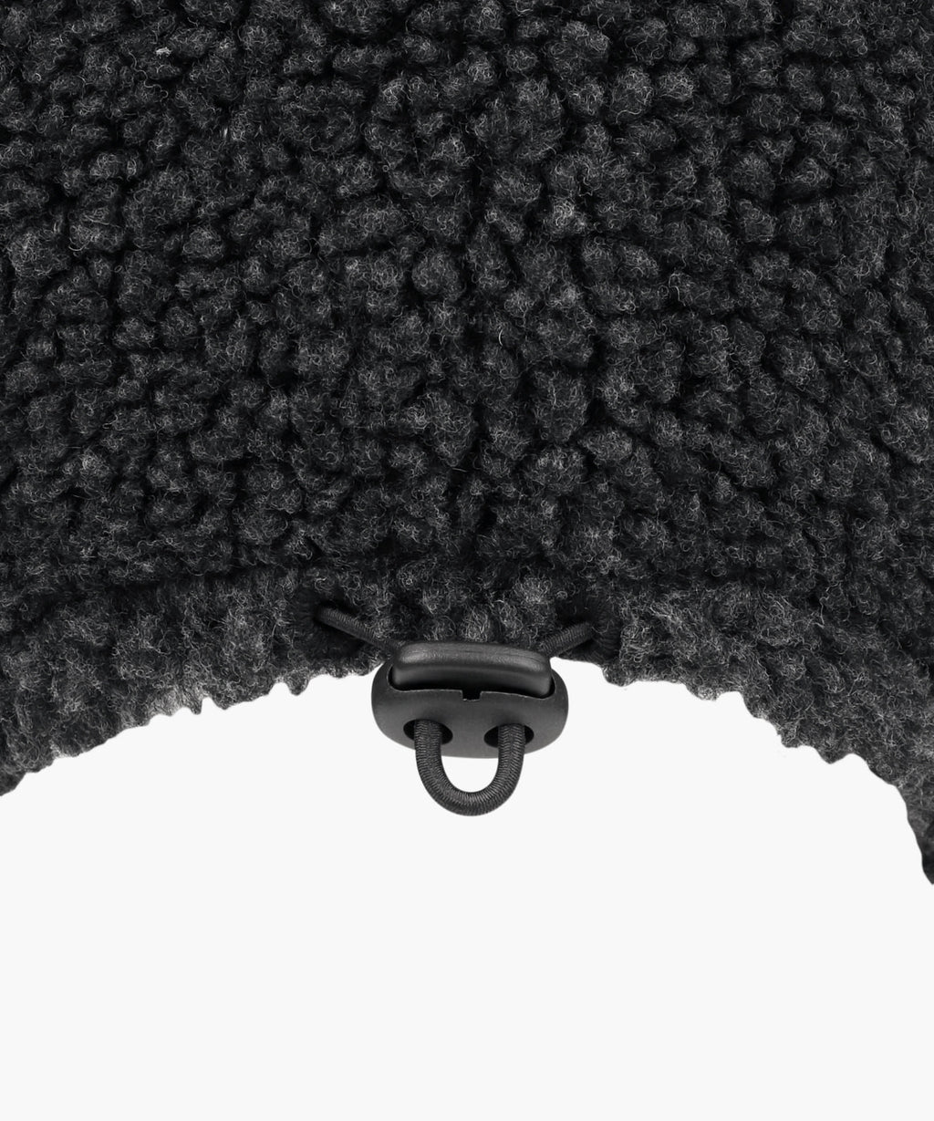 Marithe & Francois Girbaud - Micro Classic Logo Fleece Earflap Cap (Charcoal) product image 4 | TRAB K-Fashion Australia