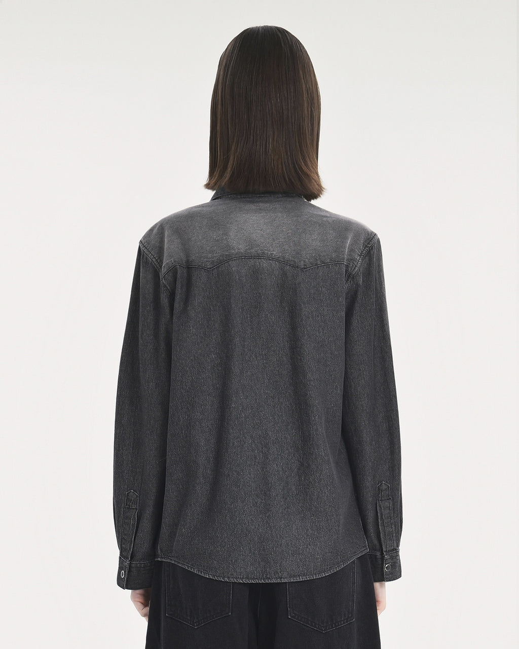 Brownyard - Denim Western Shirt (Black) product image 2 | TRAB K-Fashion Australia