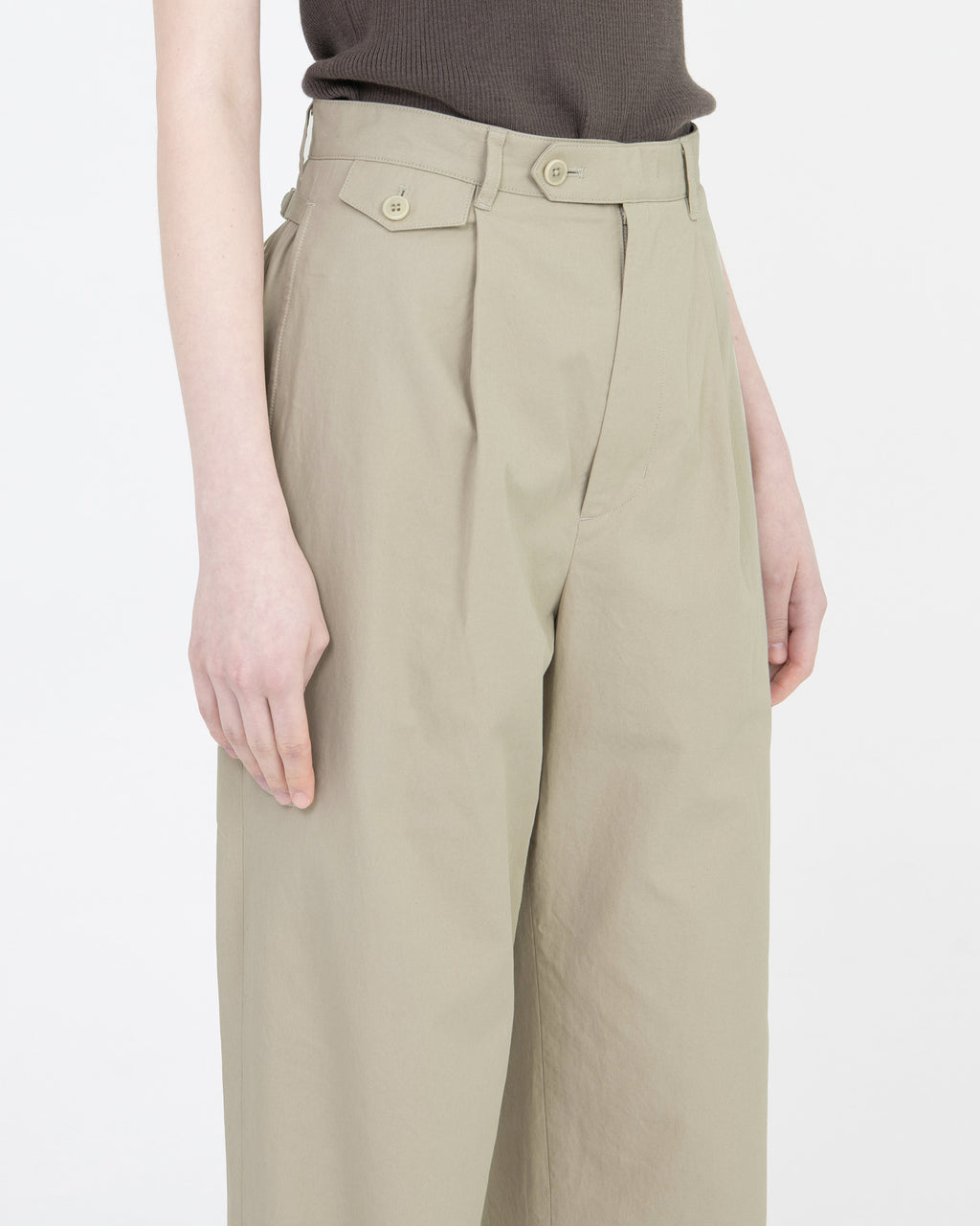 Brownyard - Loose Tapered Cotton Pants (Stone) product image 4 | TRAB K-Fashion Australia