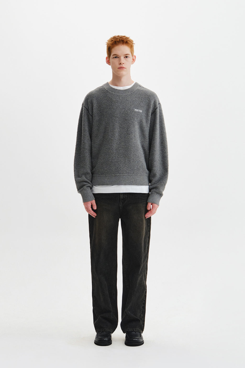 Matin Kim - Washed Rib Denim Pants (Dark Grey) product image 12 | TRAB K-Fashion Australia