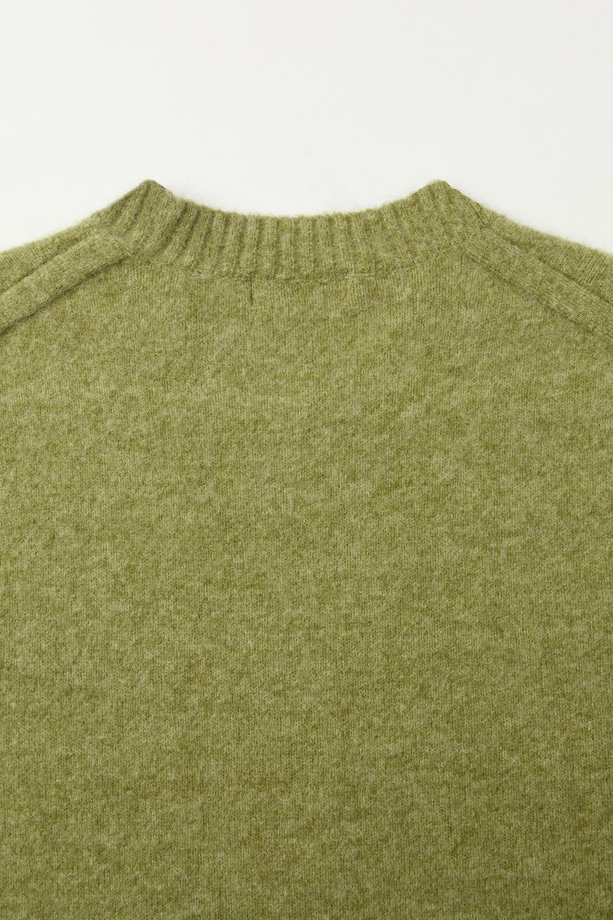 Coor - Wool Blend Hairy V-Neck Sweater (Pale Green) product image 6 | TRAB K-Fashion Australia