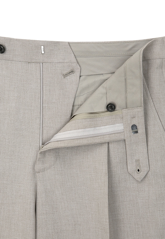 Tonywack - Technical-Stretch 2-Pleats Wide Trousers (Exclusive Fabric) (Light Sand) product image 3 | TRAB K-Fashion Australia