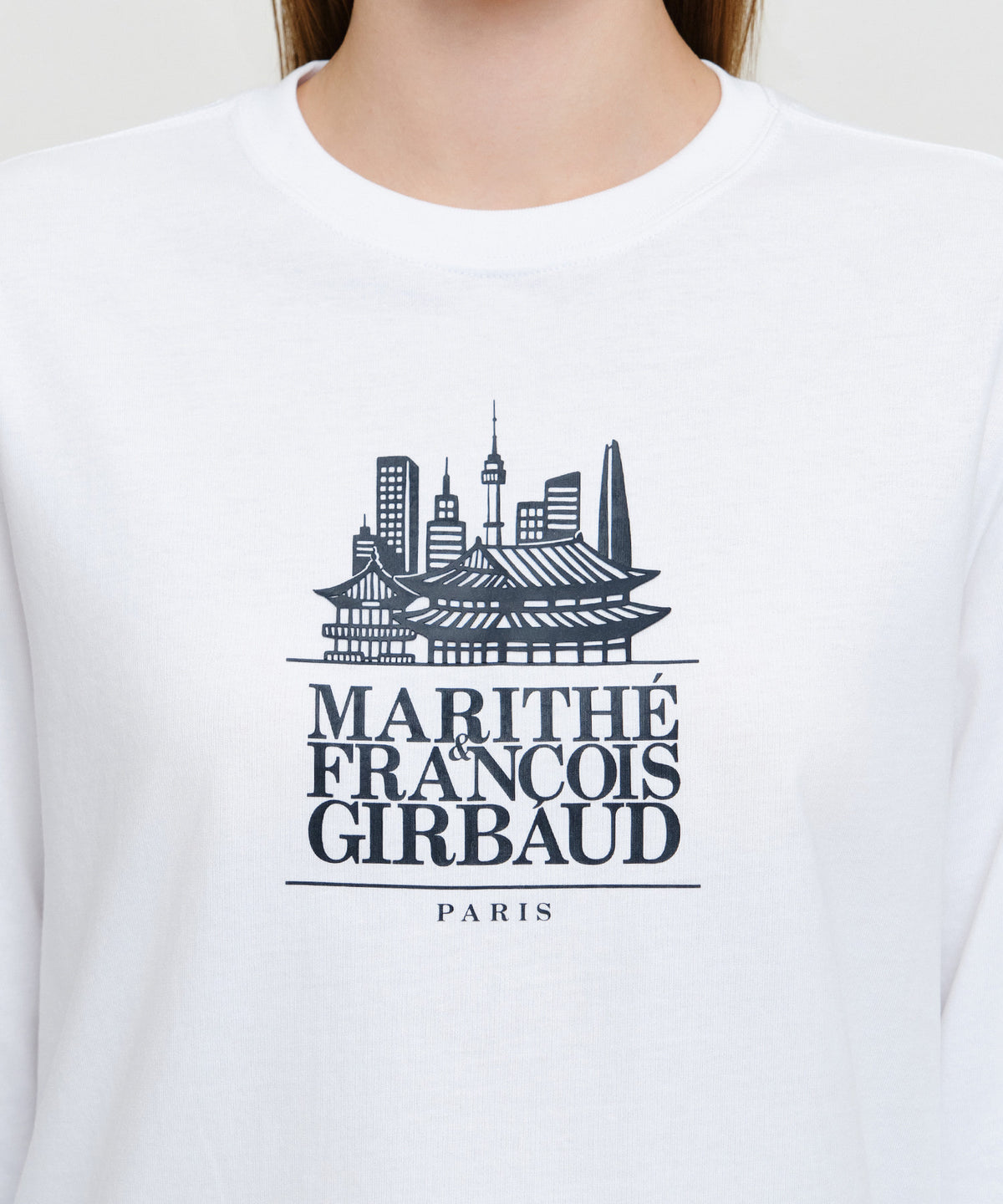 Marithe & Francois Girbaud - Seoul Exclusive Graphic Long Sleeve Tee (White) product image 4 | TRAB K-Fashion Australia