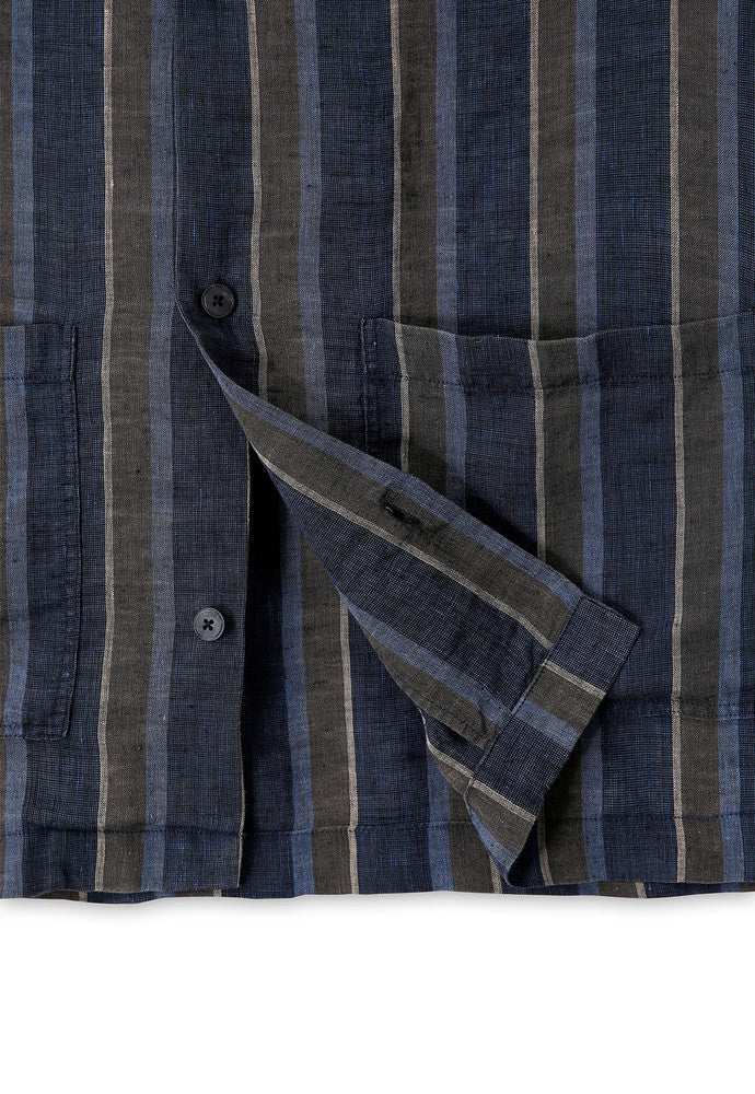 Art if acts - Linen Two Pocket Half Shirt (Navy) product image 13 | TRAB K-Fashion Australia