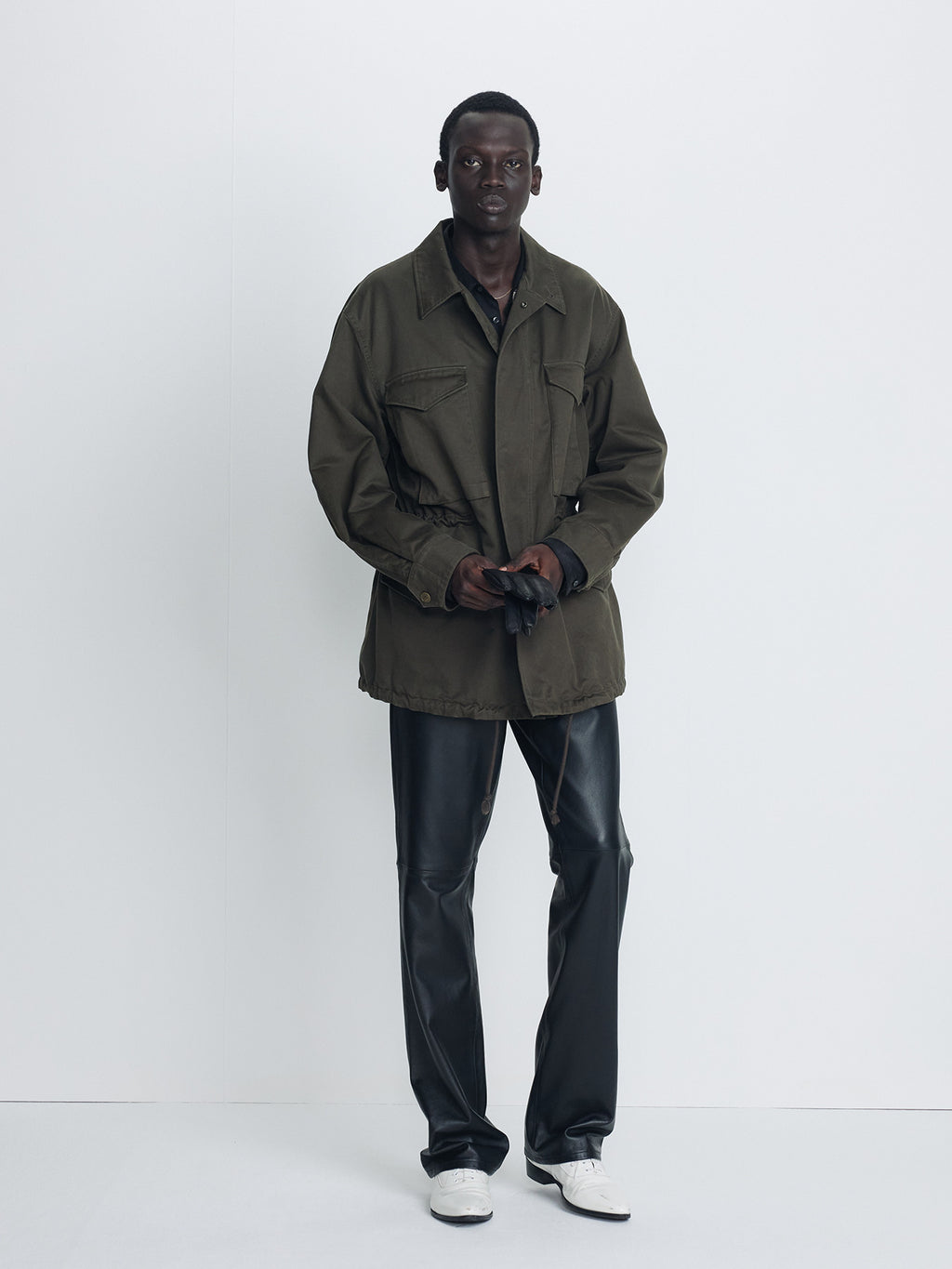 Tonywack - Garment Washed Cotton Field Jacket (Olive) product image 3 | TRAB K-Fashion Australia