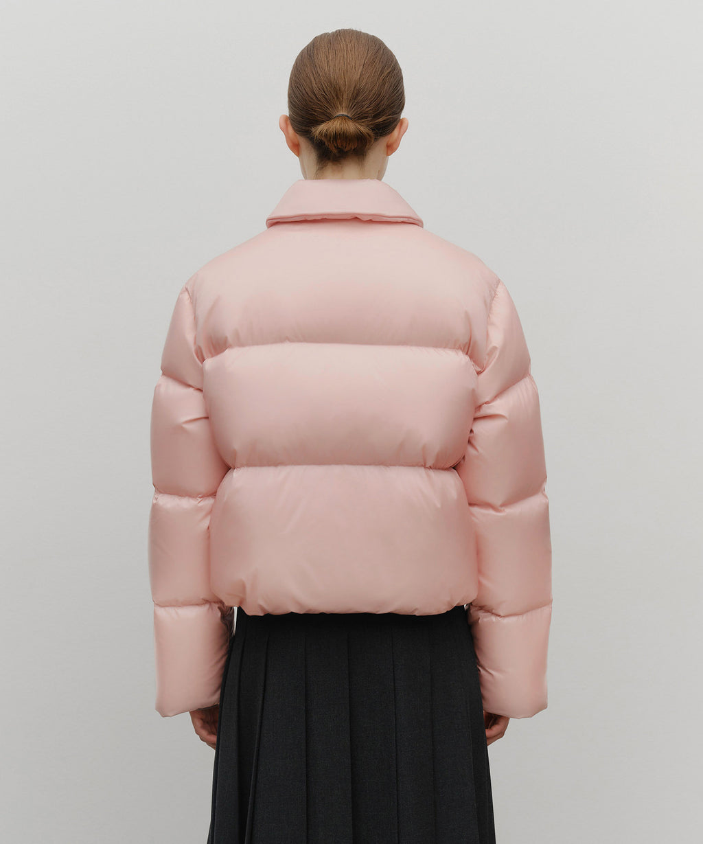 Marithe & Francois Girbaud - Collar Crop Down Jacket (Pink) product image 3 | TRAB K-Fashion Australia