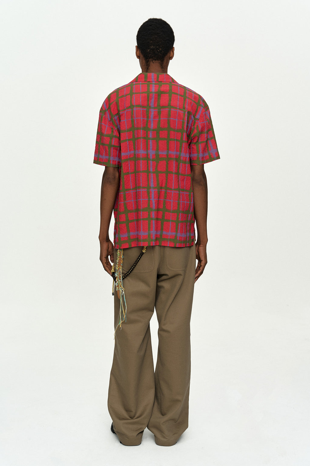 Andersson Bell - Rothko Open Collar Shirt (Red) product image 3 | TRAB K-Fashion Australia