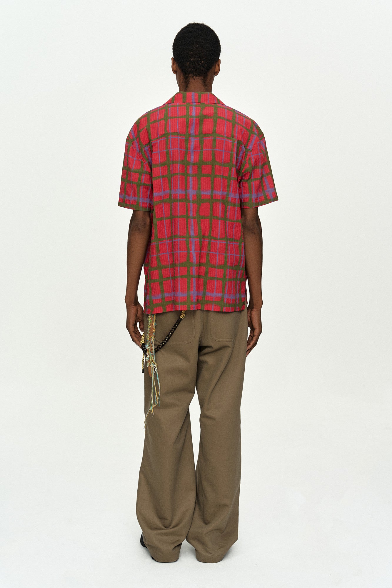 Andersson Bell - Rothko Open Collar Shirt (Red) product image 3 | TRAB K-Fashion Australia