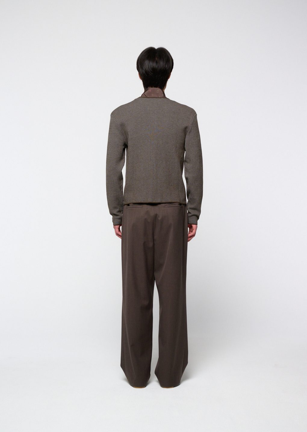 Amomento - Stripe button up cardigan (Brown) product image 4 | TRAB K-Fashion Australia