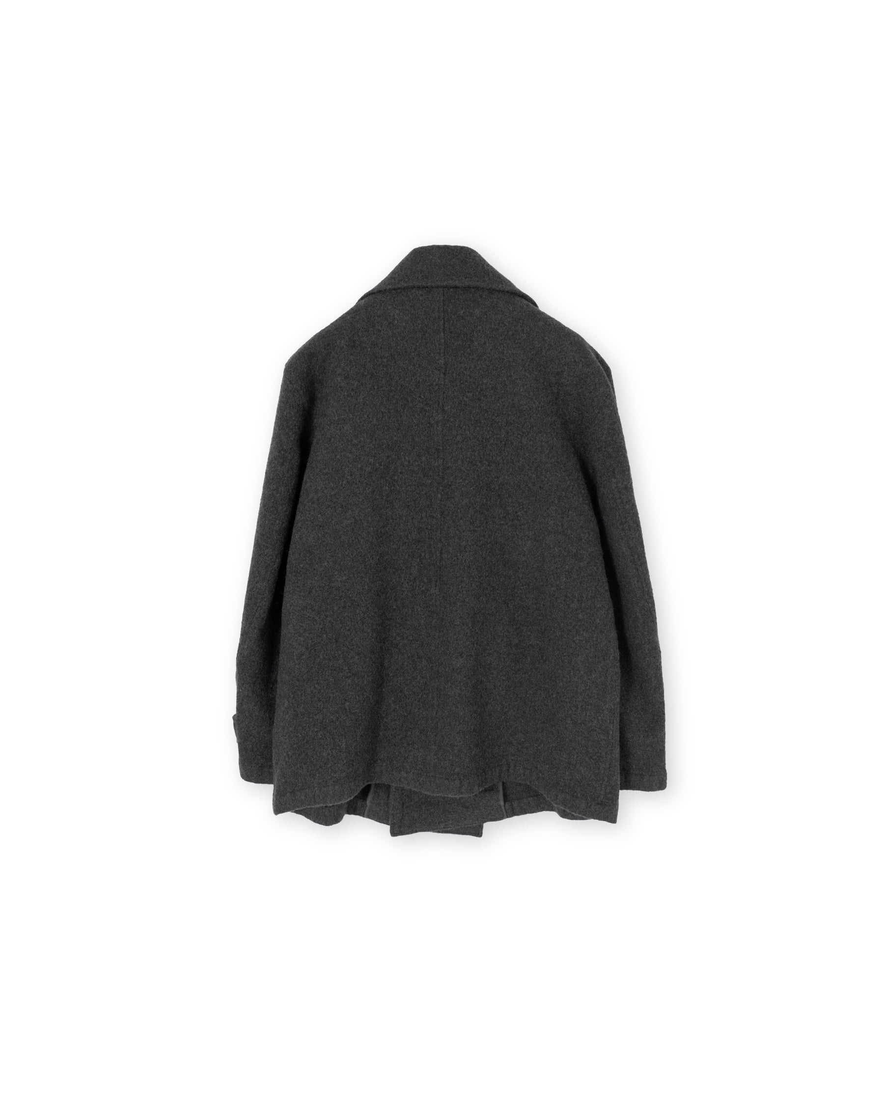 Brownyard - Boiled Wool Pea Coat (Charcoal) product image 5 | TRAB K-Fashion Australia