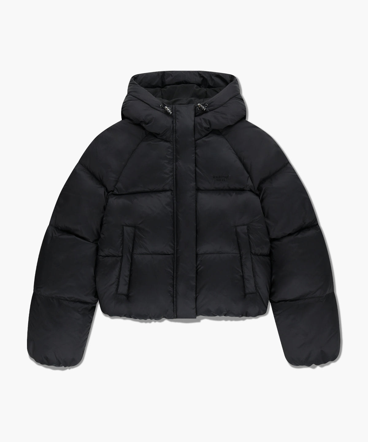 Marithe & Francois Girbaud - Regular Logo Hooded Crop Down Jacket (Black) product image 6 | TRAB K-Fashion Australia