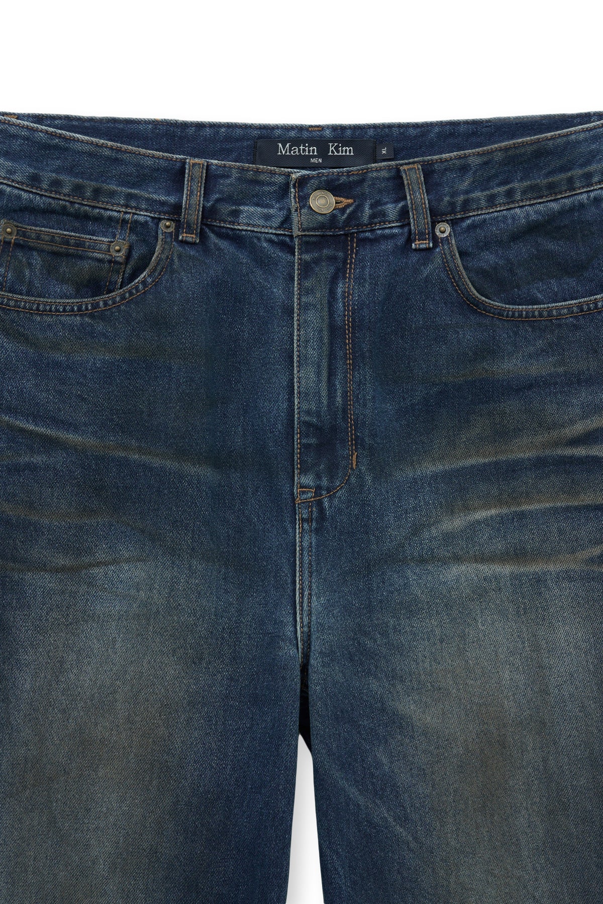 Matin Kim - Dirty Washed Denim Pants (Blue) product image 3 | TRAB K-Fashion Australia