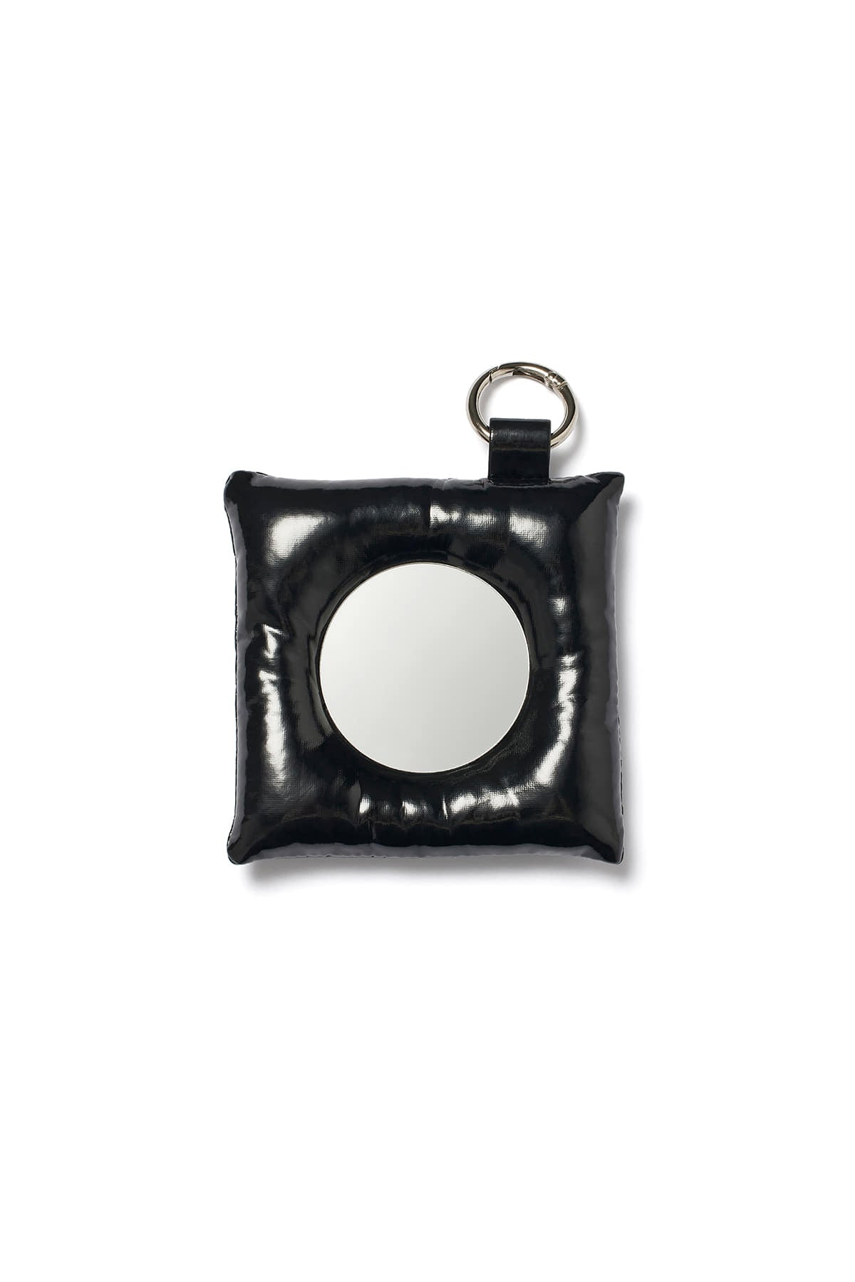 Matin Kim - Puffer Square Mirror Keyring (Black) product image 2 | TRAB K-Fashion Australia