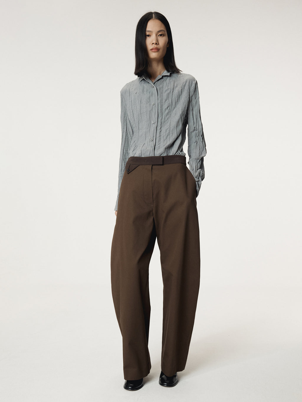 Recto - High-Rise Curved Legs Pants (Vintage Brown) product image 6 | TRAB K-Fashion Australia