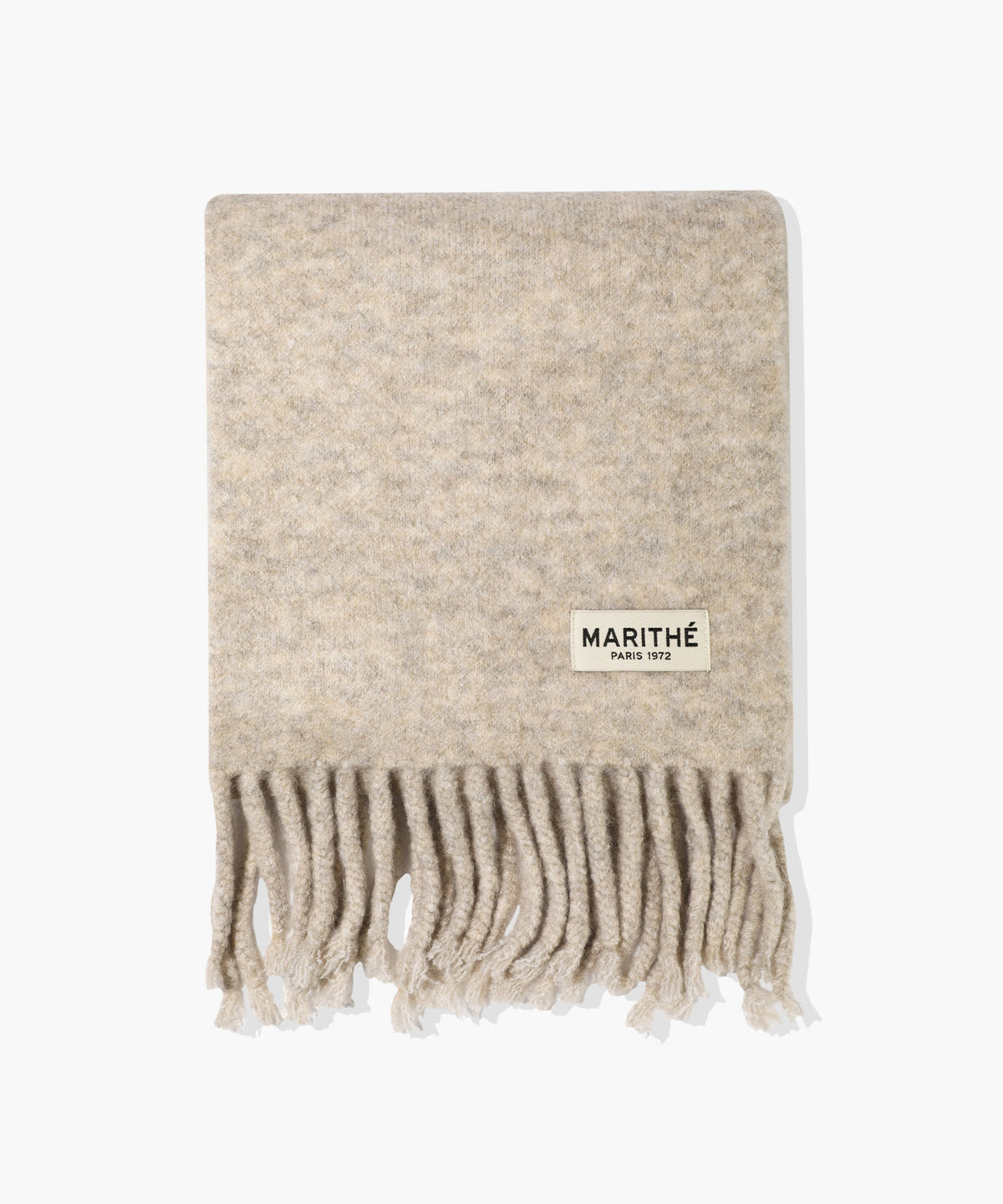 Marithe & Francois Girbaud - Fuzzy Solid Knit Muffler (Oatmeal) product image 2 | TRAB K-Fashion Australia