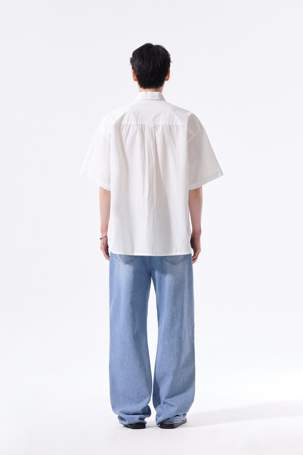 Matin Kim - Half Sleeve Pocket Shirt (White) product image 8 | TRAB K-Fashion Australia