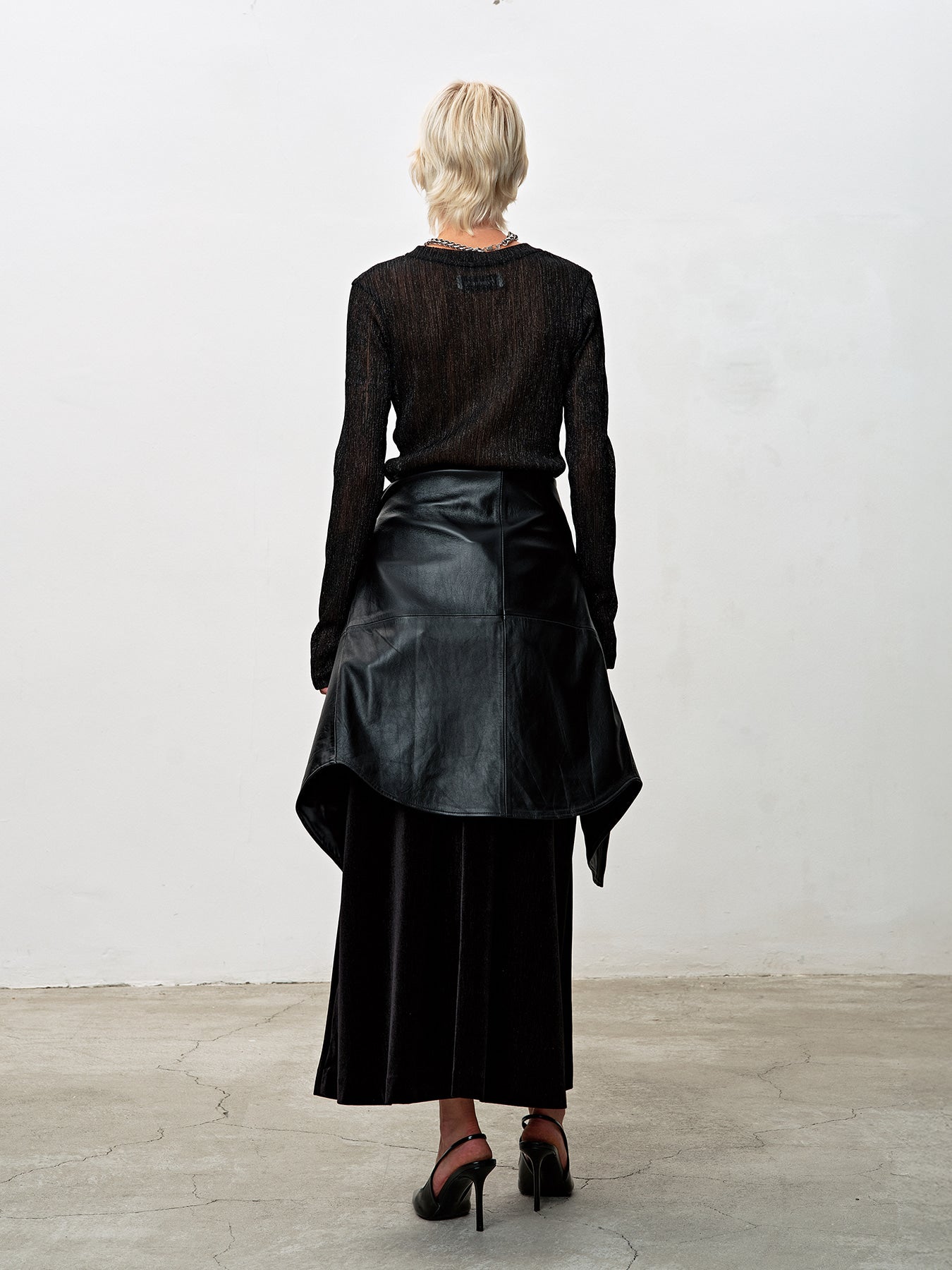 Tonywack - Metallic Thread Sheer Longsleeve (Black) product image 5 | TRAB K-Fashion Australia