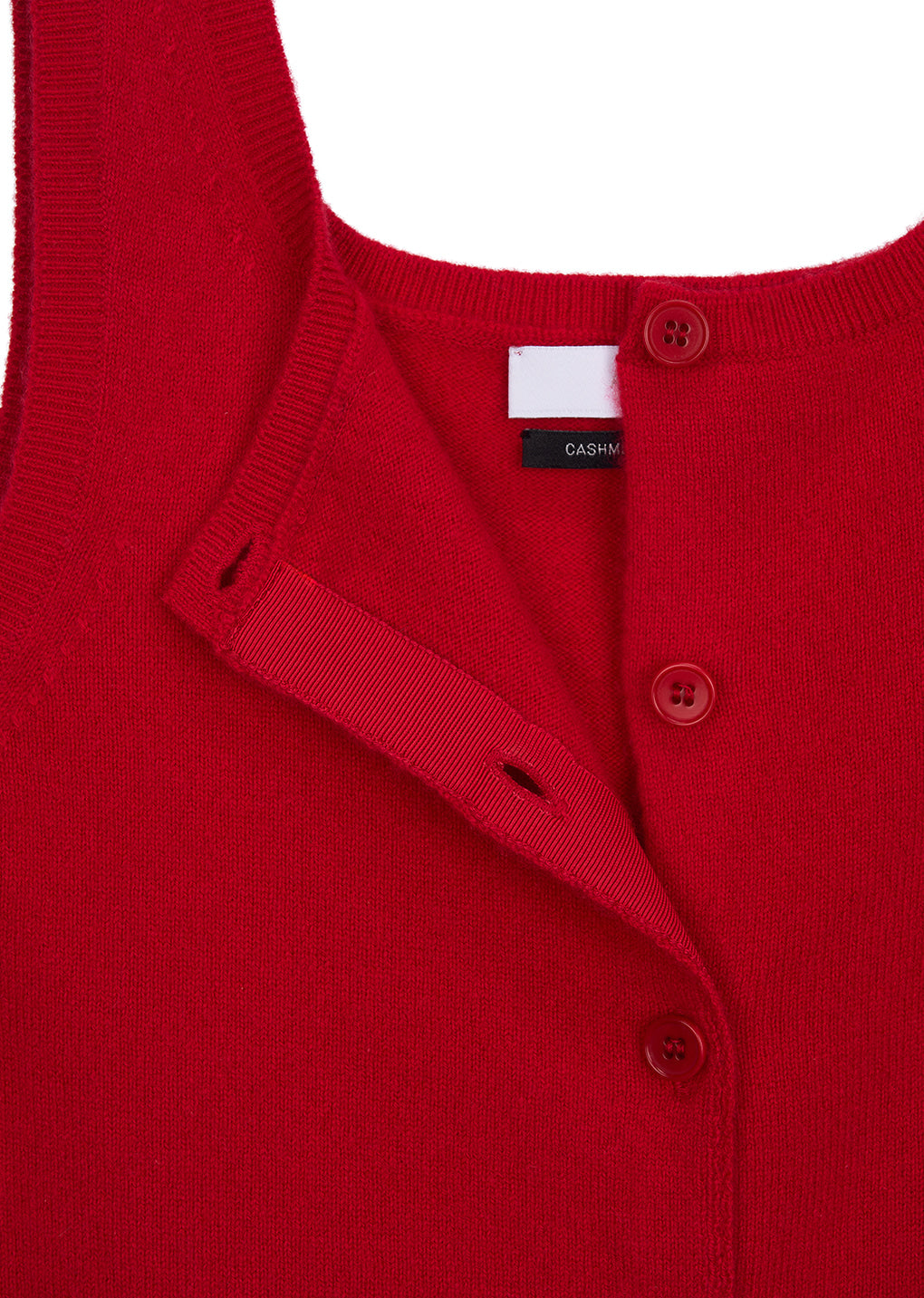 Amomento - Cashmere Button Up U-neck Vest (Red) product image 6 | TRAB K-Fashion Australia