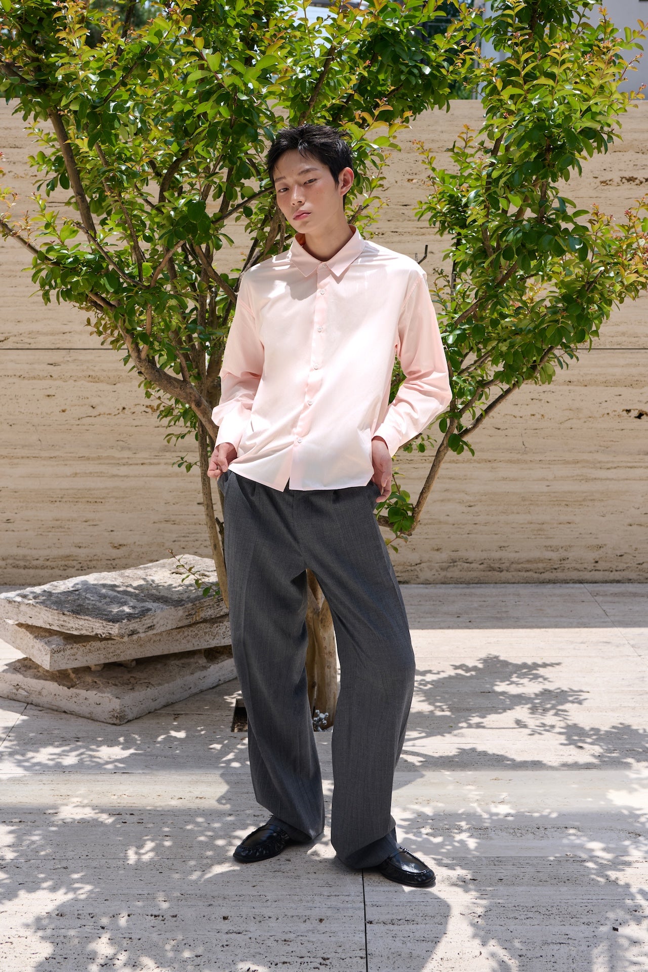 STU - Stripe Crop Shirt (Pink) product image 13 | TRAB K-Fashion Australia