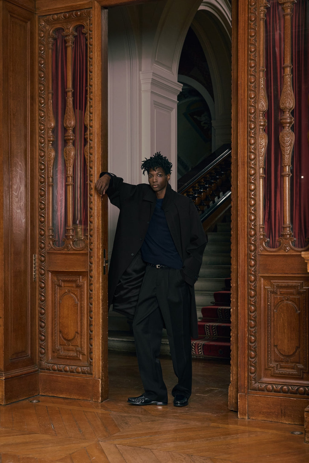 STU - Raglan Mac Coat (Black) product image 4 | TRAB K-Fashion Australia