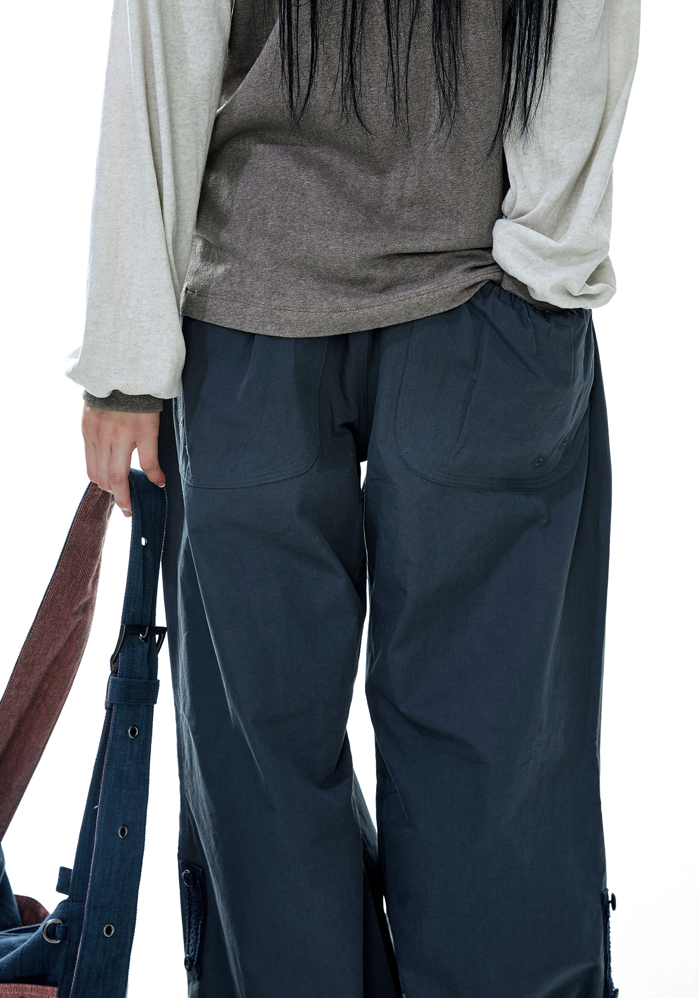 Coyseio - Lace Cotton Pants (Navy) product image 3 | TRAB K-Fashion Australia