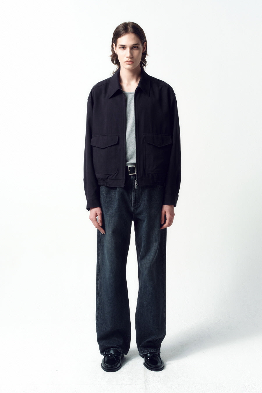 Insilence - Drape A-2 Blouson (Black) product image 1 | TRAB K-Fashion Australia